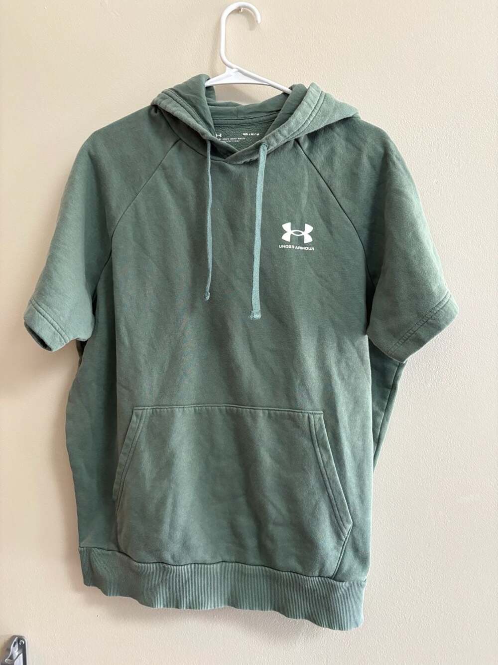 Under Armour Short Sleeve Hoodie Green Size MD